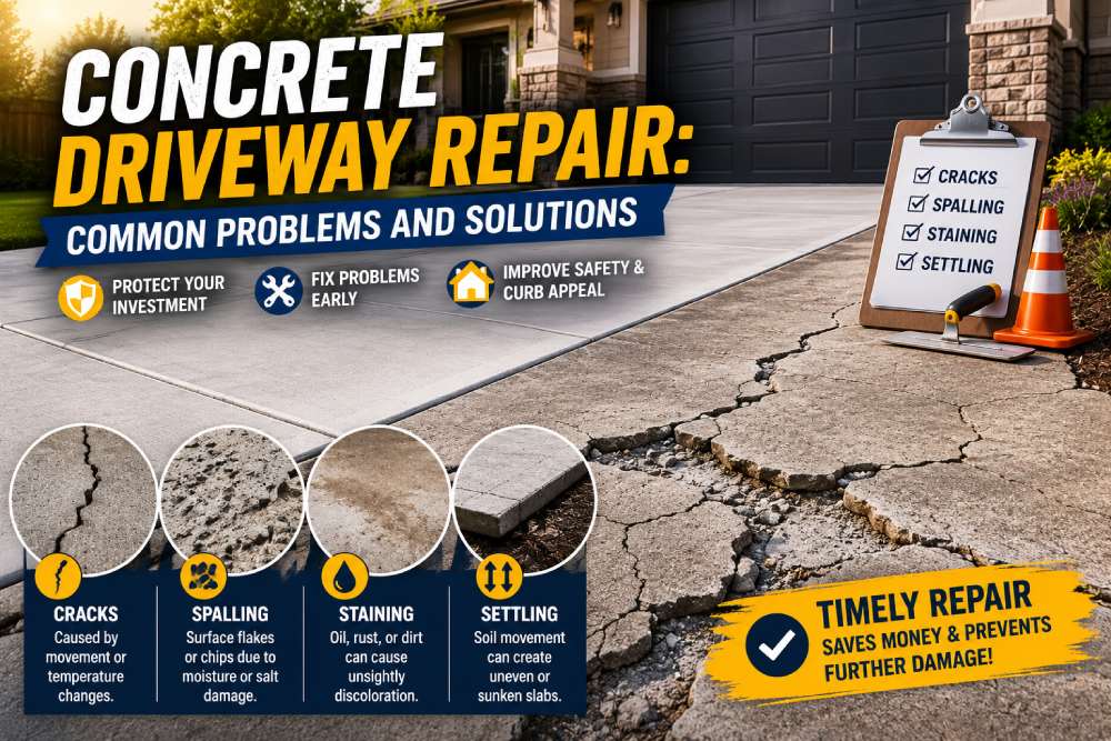 Concrete Driveway Repair Problems & Solutions in West Texas