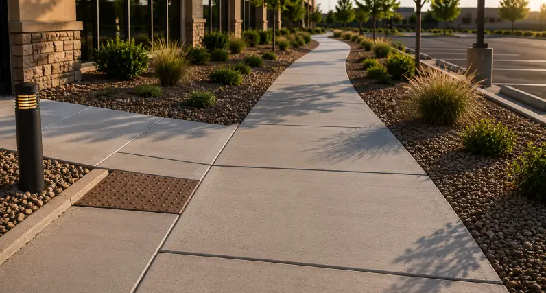 Modern commercial walkway installation odessa & Midland tx