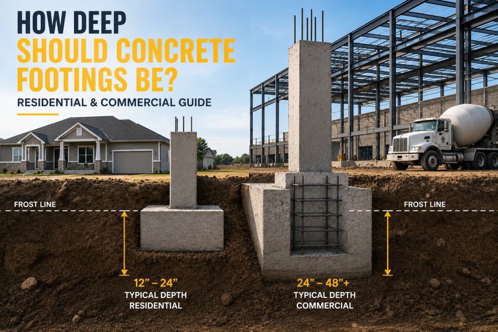 Residential & Commercial Concrete Footing Depth Guide