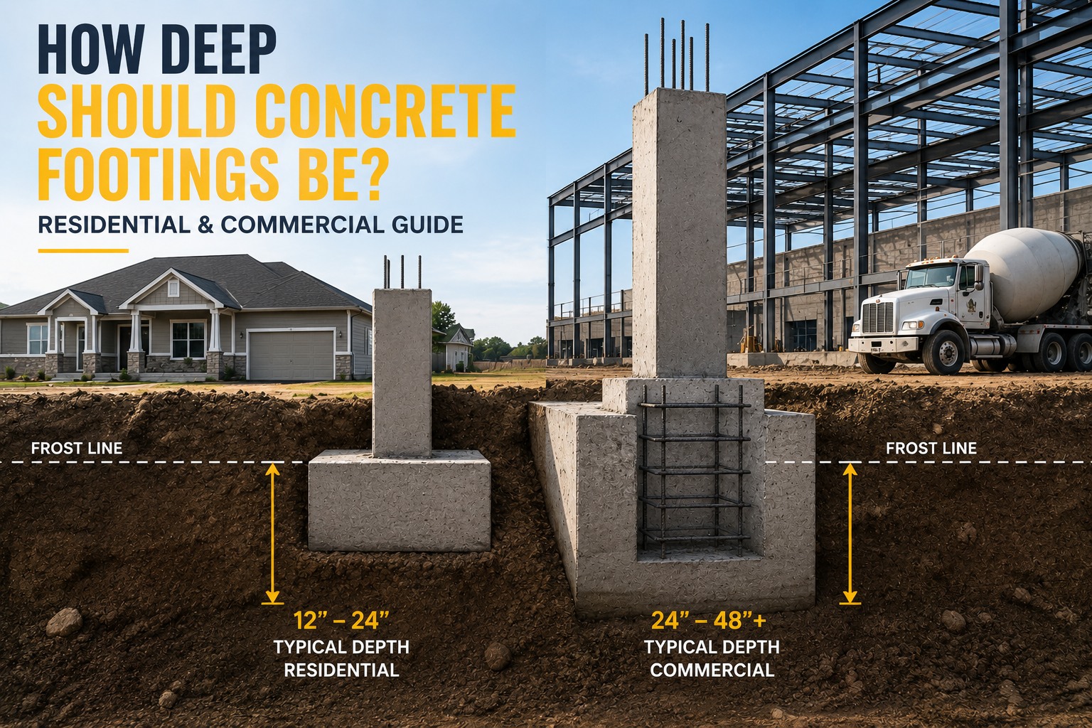 Residential & Commercial Concrete Footing Depth Guide